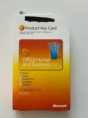 £25 • Buy Genuine Microsoft Office Home And Business 2010 Keycard - KEY ONLY 