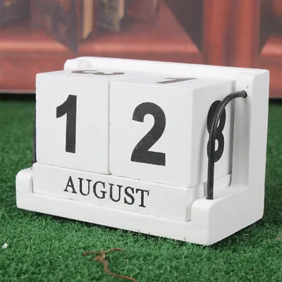 £12.33 • Buy Wooden Crafts Wooden Perpetual Calendar Vintage Perpetual Calendar Desk Calendar