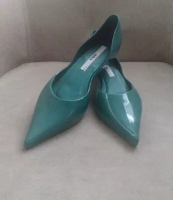 Melissa Green Pointed Toe  Rubber Shoes UK 3 Eur 35/36 • £21