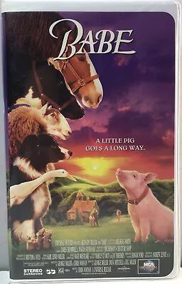 Babe VHS Video Tape Talking Pig Clamshell Case NEARLY NEW! BUY 2 GET 1 FREE Rare • $8.99