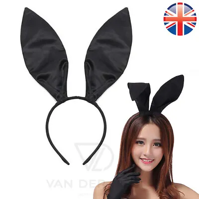 Long Fabric Bunny Rabbit Ears Wire Alice Headband Fancy Dress Party Halloween • £3.68