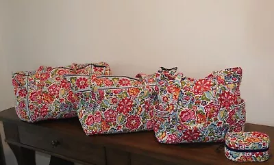 Vera Bradley Four Piece Set Weekend Travel Tote Purse Duffle Hope Garden • $174.99