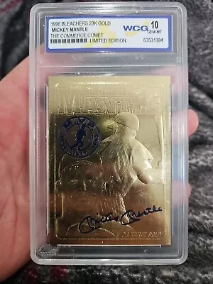 1996 Bleachers 23k Gold Mickey Mantle New York Yankees WCG 10 GEM MINT A BEAUTY • $39.99