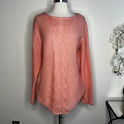 Twins Italian Mohair Wool Blend Sweater Made In Italy In Orange L • $29
