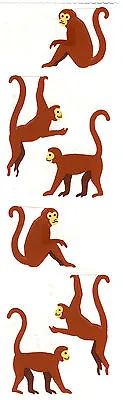 Mrs. Grossman's Stickers - Monkeys - Swinging Sitting Walking - 4 Strips • $3