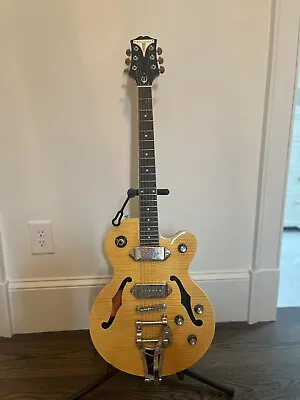 Epiphone Wildkat Semi-Hollow Electric Guitar With Bigsby - Antique Natural • $450