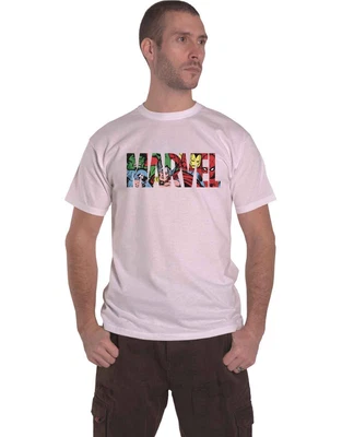 £7.95 • Buy Marvel Comics T Shirt Logo Character Infill New Official Unisex White