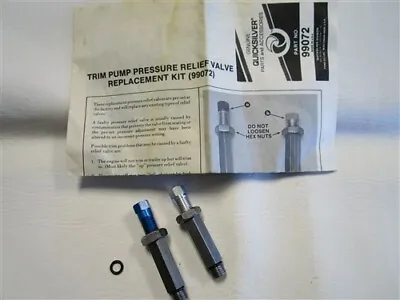 Mercury Quicksilver 99072 Trim Pump Pressure Relief Valve Replacement Kit Boat • $29.95