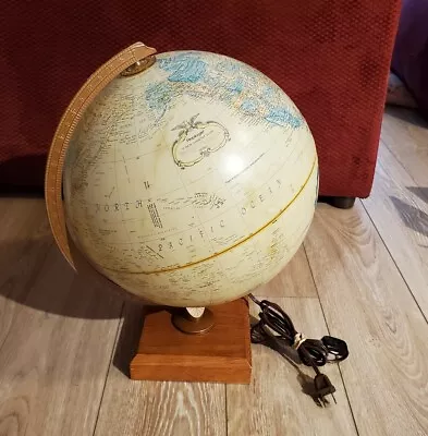 Vintage Replogle World Premier Series 12” Lighted Raised Relief Rotating Globe • $90