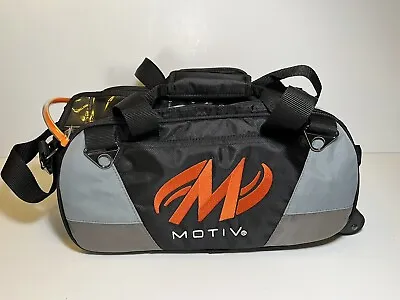 Motiv Ballistix BLACK/ORANGE 2 Ball Tote Bowling Bag • $29.99