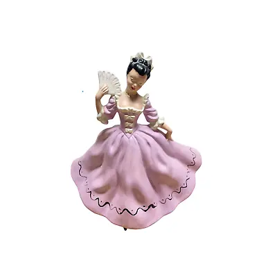 California Pottery Dancing Lady Figurine Pink Fan 10” Ceramic Woman Ballroom VTG • $14.95