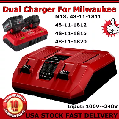 Charger For M18 Dual Charger For Milwaukee For M18 Dual Bay Rapid Charger DADA • $30.99