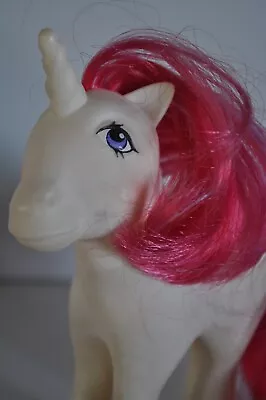 Vintage 1980’s My Little Pony White Unicorn With Pink Mane Hong Kong 1983 • $10