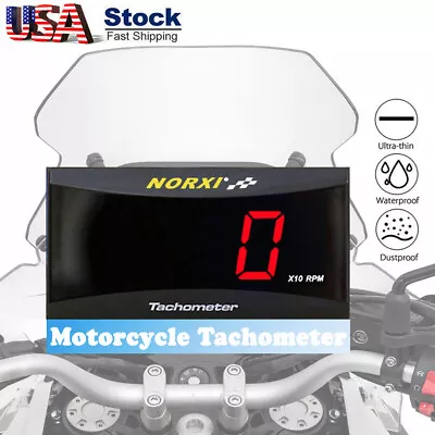 Koso Tachometer Motorcycle Digital Tachometer RPM Meter Motorcycle Norxi Gauge • $16.45