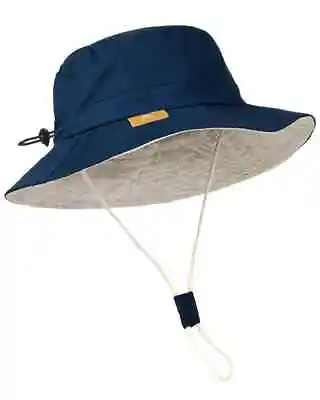 Baby Sun Hat Toddler Bucket Adjustable Cotton Linen Breathable 6-12 Months • £10.99
