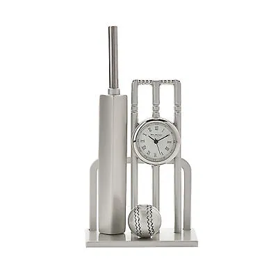 £31.18 • Buy Cricket Miniature Clock Brushed Silver Roman Nurmerals Gift