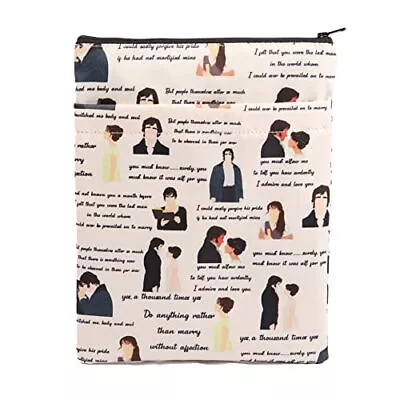 Pride Quote Inspired Book Cover J Austen Book Protector Pouch Bag Book Gift B... • $25.42