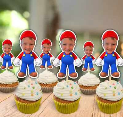 Personalised Super Mario Bros Birthday Cake Topper/ Name And Age FUNNY BOYS GIRL • £4.50