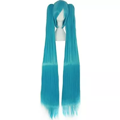 Vocaloid Miku Blue 2 Ponytails Straight Long Party Costume 120cm Cosplay Wigs • $37.23