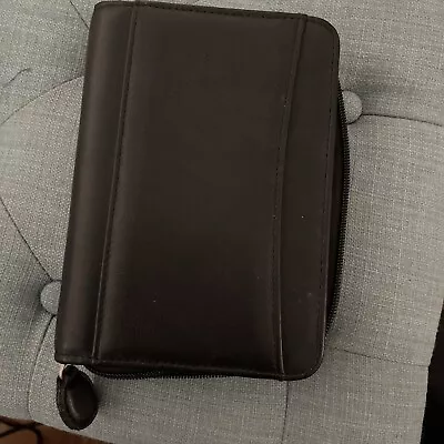 Franklin Covey Compact Binder Beautiful Black Leather. EUC. • $15