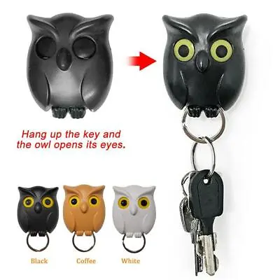 £4.15 • Buy Night Owl Magnetic Wall Key Holder Hook Hanging Key It Will Open Eye Keychain