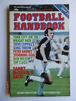£1.80 • Buy Football Handbook Part 34, Marshall Cavendish, 1978, GC