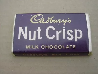 Vintage  Cadburys Nut Crisp Chocolate Dummy Bar -  1960s Display. • £15