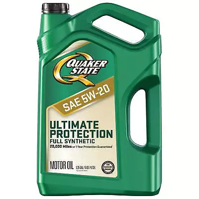 Quaker State Ultimate Protection Full Synthetic 5W-20 Motor Oil 5Quart Motor Oil • $23.98