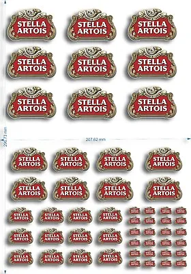 Stella Artois Model Or RC Decal Transfer Stickers A4 Sheet / A5 Sheet Options  • £5.99