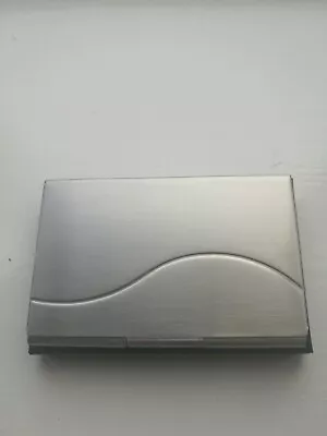£2.50 • Buy New Boxed Modern Brushed Aluminium Business/Personal Card Holder Case
