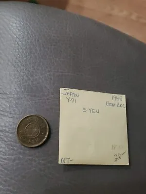 Japan 5 Yen 1948 Gem Uncirculated • $45