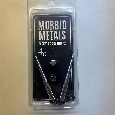 Morbid Metals Body Jewelry Set Of Two 4g Taper Charcoal Metallic • $12