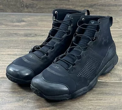 Under Armour Boots Mens 13 Black Mid Top SpeedFit Hike Outdoor Trail-READ • $40