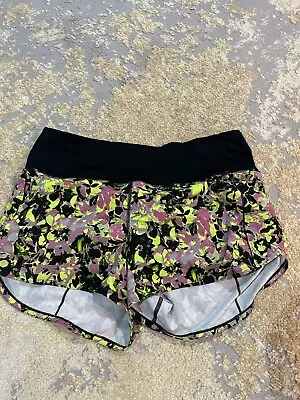 Lululemon Run Speed Up Shorts Women Size 12 Multicolor Lined • $14.99