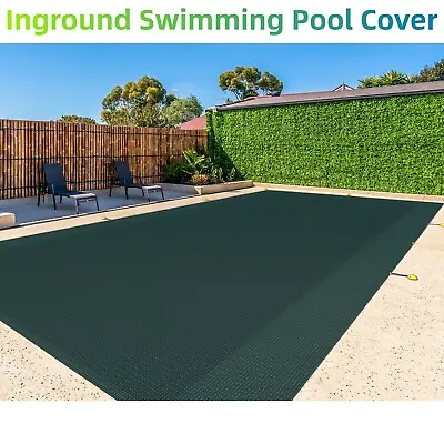 Inground Pool Cover Green Rectangle Winter Mesh Cover Fit For Home Swimming Pool • $183.86