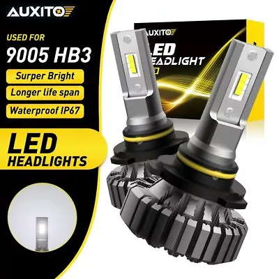 AUXITO FANLESS LED Headlight Bulbs 9005 For Chevy Silverado 1500 2500 3500 6000K • $31.34