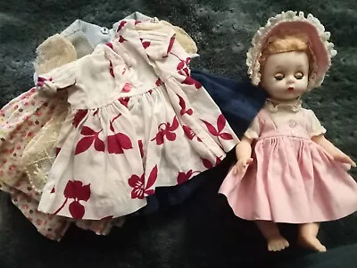 Vtg 1950s  Madame Alexander Baby Genius Doll & Dresses • $14.99