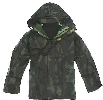 GENTS WATERPROOF WINDPROOF WOOD CAMO JACKET Mens Sizes Fishing Hiking Hood Coat • £14.70