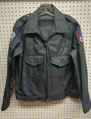 Vintage Clinton Fire Department Jacket W/ Patches-Zip-Up-Size Small Reg-No Liner • $27