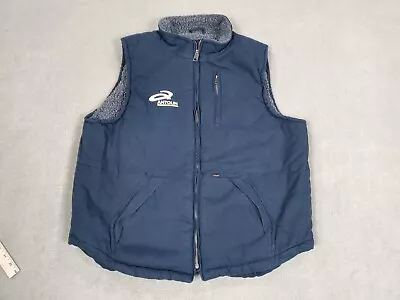 Lee Vest Mens Large Black Jacket Sherpa Fleece Duck Canvas Workwear Outdoor Coat • $29.88