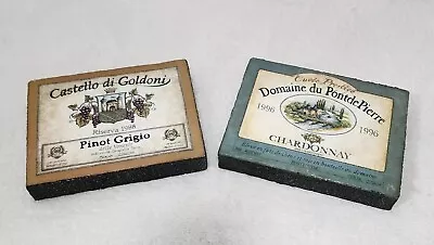 Lot Of 2 Wall Hanging Plaque Bar Wall Decor Poster Art Sign Vintage Wine Labels  • $14.95