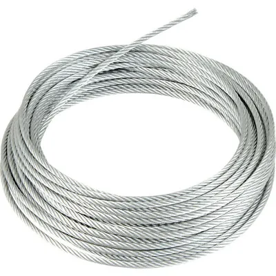 GALVANISED STEEL WIRE ROPE METAL CABLE 1mm 2mm 3mm 4mm 5mm 6mm 8mm 10mm 12mm • £269.90