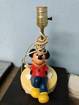 Vintage Disney Mickey Mouse Portable Table Lamp - Underwriters Laboratories (tr) • $19.99