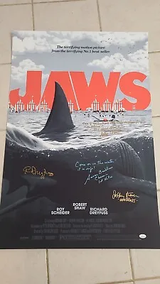 Jaws Florey Art Print Mondo LE Poster Autographed X4 W/JSA LOA  Richard Dreyfuss • $975