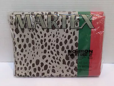 Vintage MARTEX  Cheetah Stripe  Full Flat Sheet  (Made In USA)  (Rare!) • $49.99
