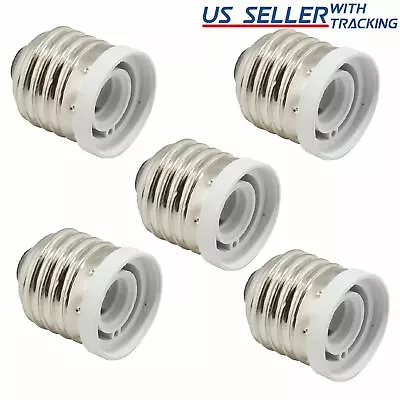 5-Pack Light Bulb Socket Adapter Medium Base E26 To Candelabra E12 Screw Reducer • $7.39