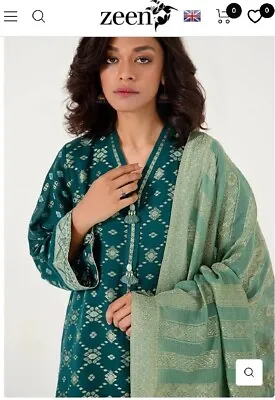 £45 • Buy Zeen Festive Eid Outfit Like Maria B Sana Safinaz Asim Jofa Shalwar Kameez Small
