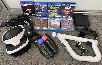 Sony PlayStation PS VR Headset Bundle: PS4 - FREE POST - New Condition-7 Games🔥 • $599