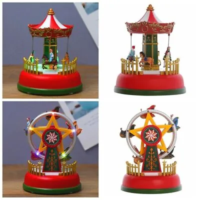 Plastic Glowing Music Carousel Multicolor Christmas Birthday Gift Decoration AU • $24.97