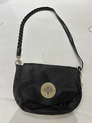 Genuine Mulberry Daria Ladies Satchel Bag Shoulder Bag Black Leather • £185